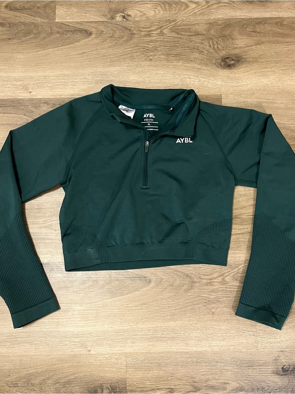 AYBL Green Quarter-Zip Active Top